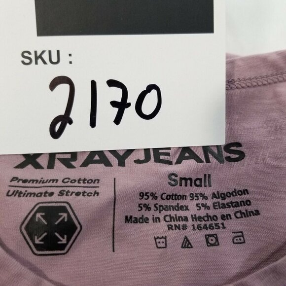 X-Ray Jeans Men's Cotton Stretch T-Shirt Light Pink Size S NEW WITH TAGS - Picture 8 of 8